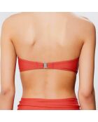 Haut de maillot bandeau moulé Amelia terracotta