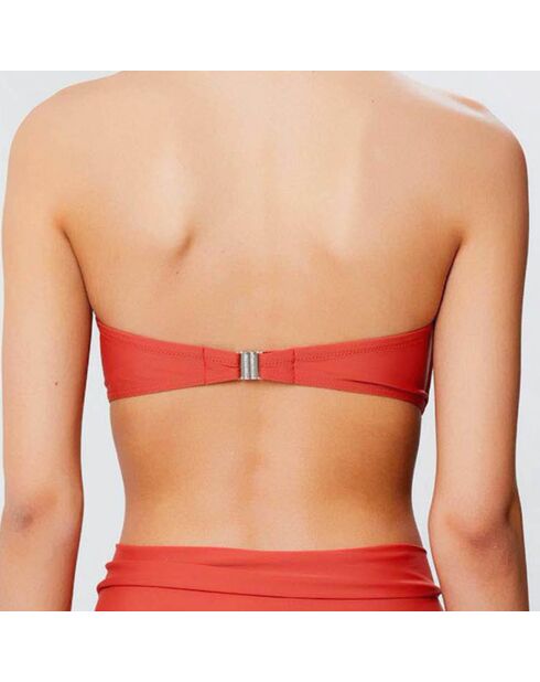 Haut de maillot bandeau moulé Amelia terracotta