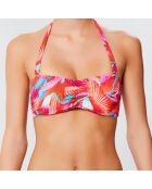 Fuchsia samba-badpak met voorgevormde hoofdband
