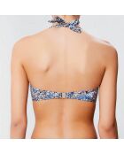 Sonora blauwe bikinitop met voorgevormde hoofdband