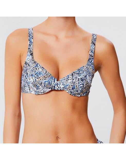 Haut de maillot soft armatures Sonora bleu