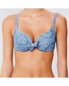 Blaues ägäisches Push-up-Bikinioberteil