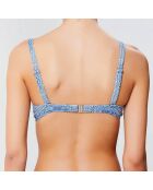 Blaues ägäisches Push-up-Bikinioberteil