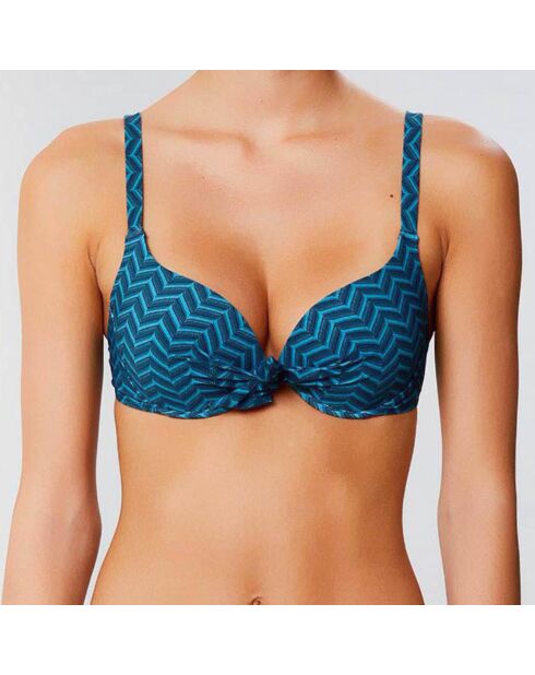Piniengrünes Push-up-Bikinioberteil Lagune