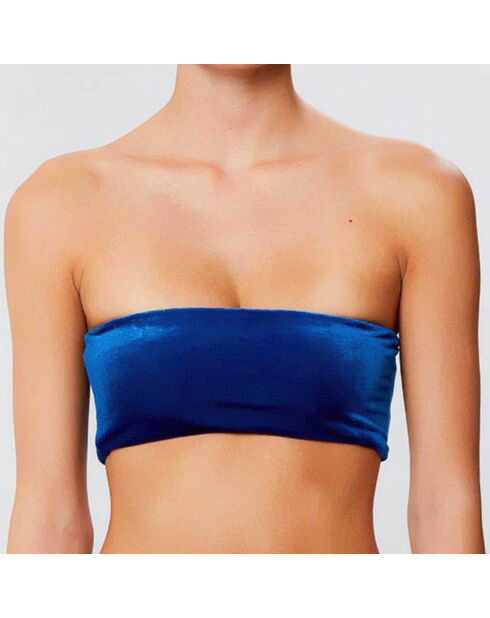 Haut de maillot en Velours bandeau soft Escale blé pétrole