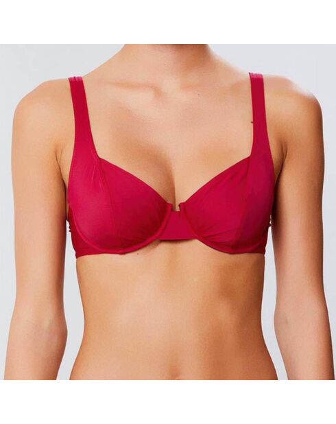Haut de maillot soft armatures cerise