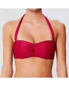 Haut de maillot bandeau moulé cerise