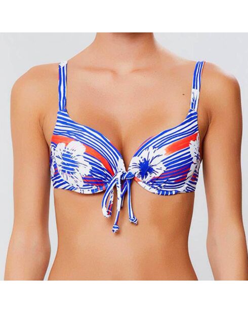 Haut de maillot push-up Bandol bleu