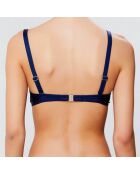 Haut de maillot push-up Iris brillant marine
