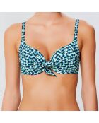 Haut de maillot push-up Tosca bleu/vert