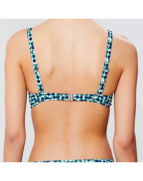 Blauw/groene push-up bikinitop Tosca