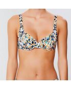 Haut de maillot soft armatures Jane ocre/vert/noir