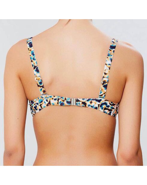 Haut de maillot soft armatures Jane ocre/vert/noir