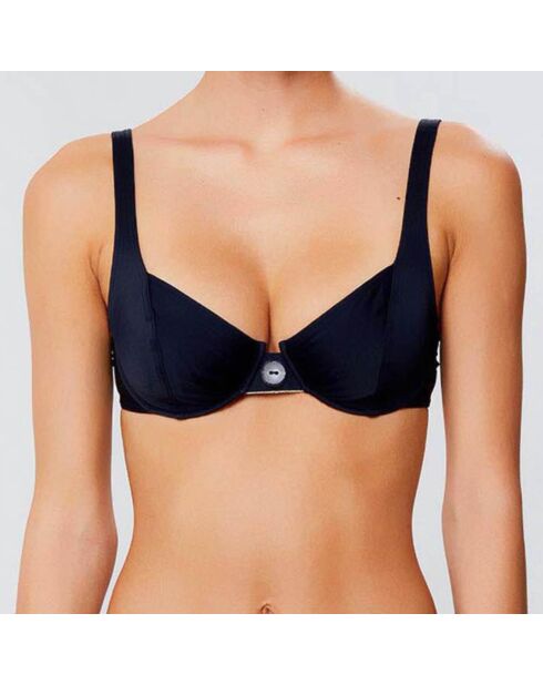 Amelia schwarzes Bikinioberteil mit weichem Bügel