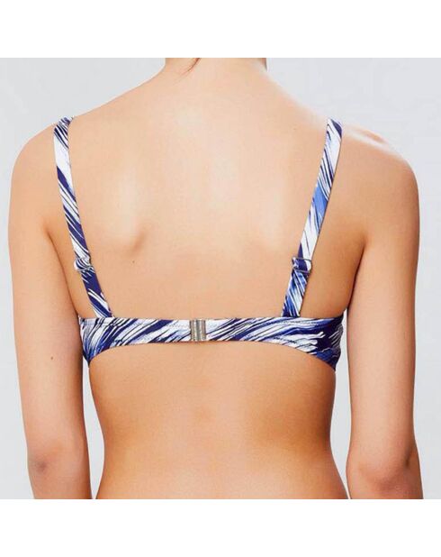 Marineblaues Push-up-Bikinioberteil Riva