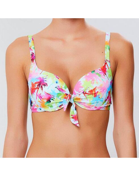 Mehrfarbiges Tropic Push-up-Bikinioberteil