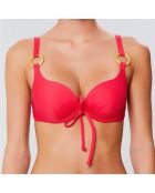 Haut de maillot push-up Lara framboise