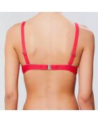 Haut de maillot push-up Lara framboise
