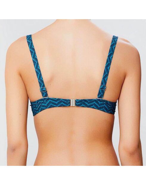 Haut de maillot soft armatures Lagune vert pin