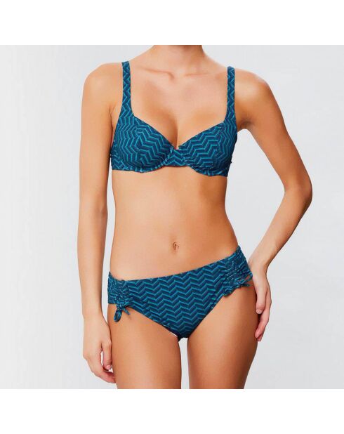 Haut de maillot soft armatures Lagune vert pin
