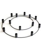 2 Bougeoirs rond Magda noir mat