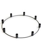 2 Bougeoirs rond Magda noir mat