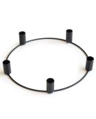 2 Bougeoirs rond Magda noir mat