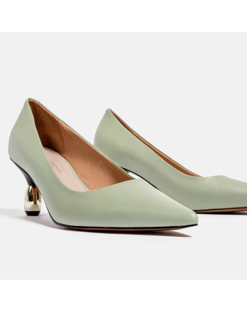 Alor grüne Lederpumps - 6 cm Absatz