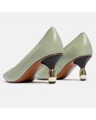 Escarpins en Cuir Alor verts - Talon 6 cm