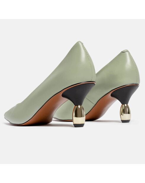 Alor grüne Lederpumps - 6 cm Absatz