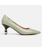 Escarpins en Cuir Alor verts - Talon 6 cm