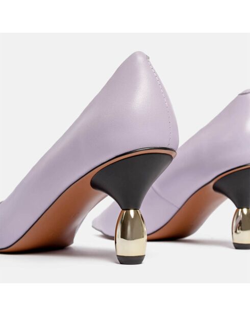 Escarpins en Cuir Alor lilas - Talon 6 cm