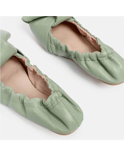 Ballerine en Cuir Hanloa vertes