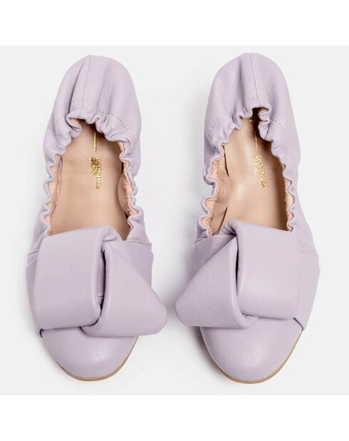 Ballerine en Cuir Hanloa lilas