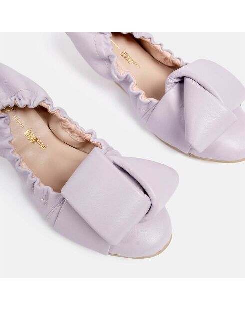 Ballerine en Cuir Hanloa lilas