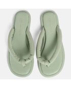 Tongs en Cuir vertes