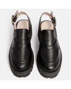 Mocassins ouverts en Cuir noirs