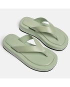 Tongs en Cuir Choo vertes