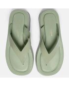 Tongs en Cuir Choo vertes