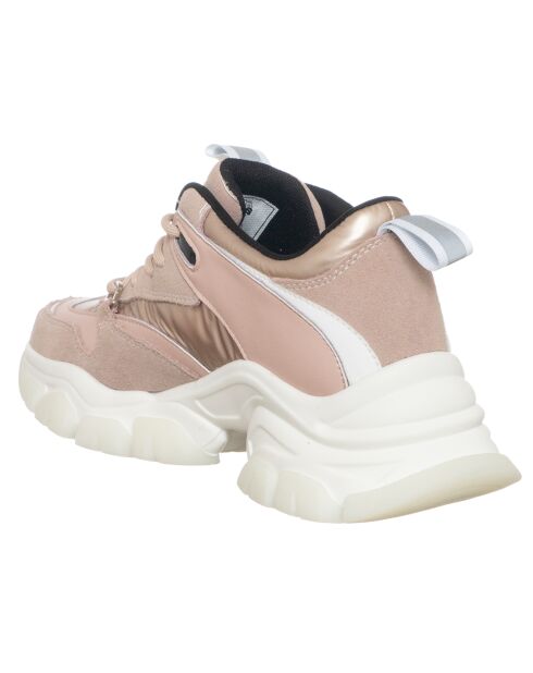 Sneakers en Cuir Rosita rose/blanc - Talon 5 cm