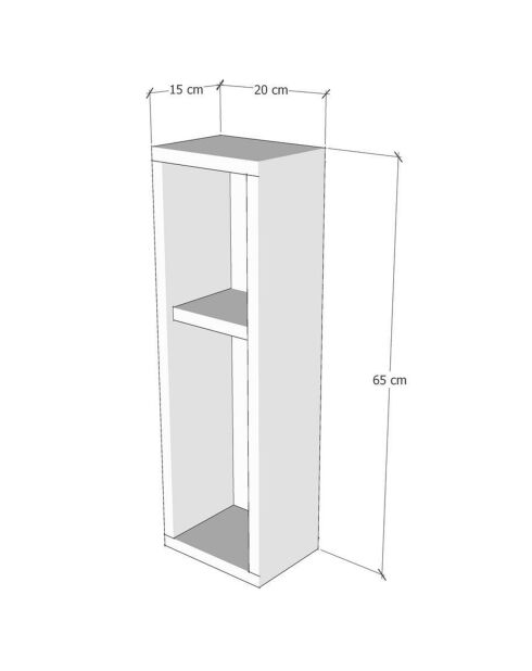 Table de nuit Turra pin - 20x65x15 cm