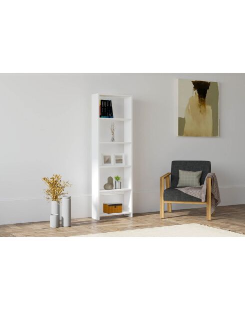 Bibliothèque new blanc - 160x50x19.6 cm