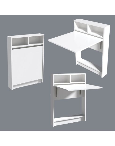 Table pliable bracked blanc - 70x90x15 cm