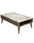 Table basse Milan noyer/blanc - 105x34.6x60 cm