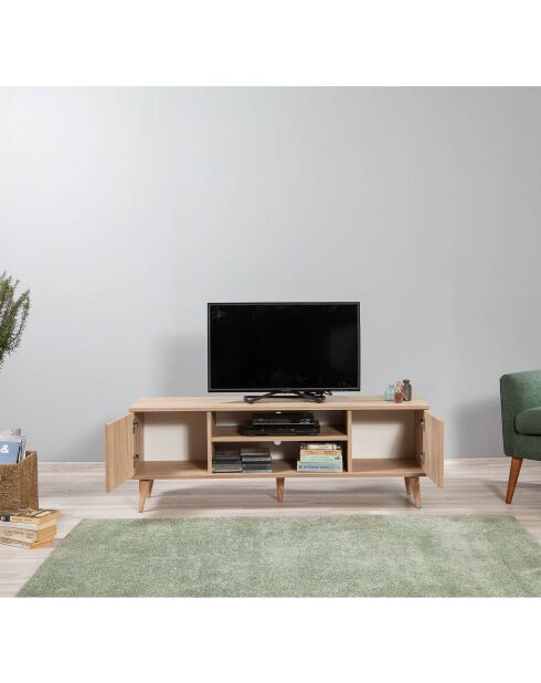 Meuble TV Truva beige - 140x50x40 cm