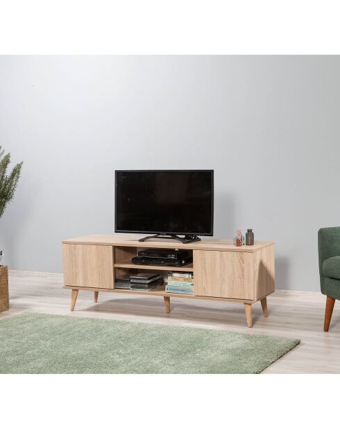 Meuble TV Truva beige - 140x50x40 cm