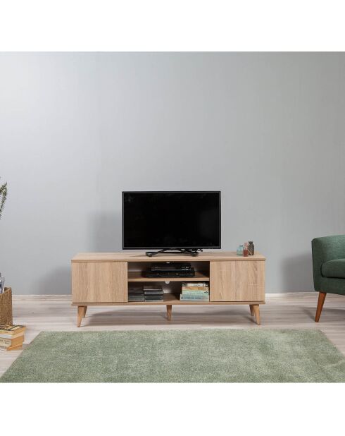 Meuble TV Truva beige - 140x50x40 cm