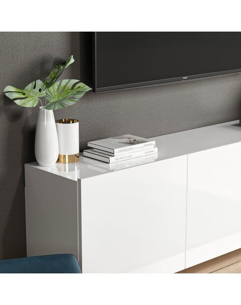 Meuble TV White blanc - 150x44x31 cm
