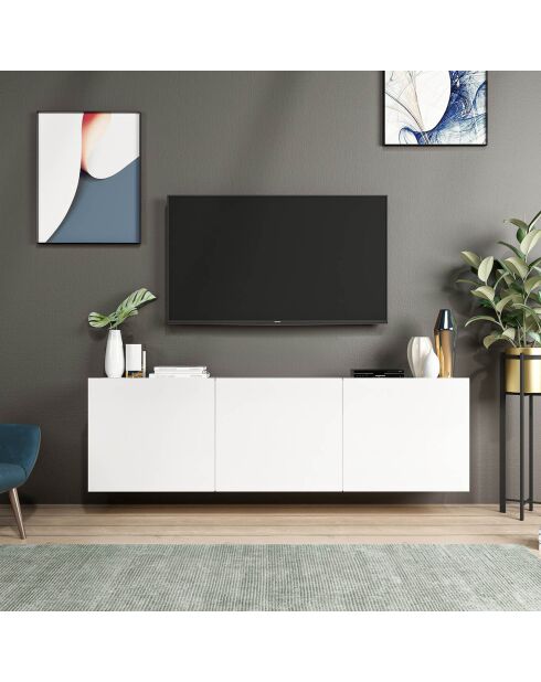 Meuble TV White blanc - 150x44x31 cm