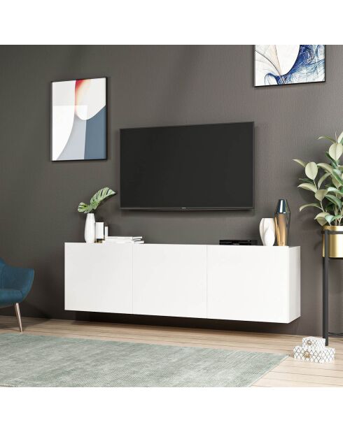 Meuble TV White blanc - 150x44x31 cm